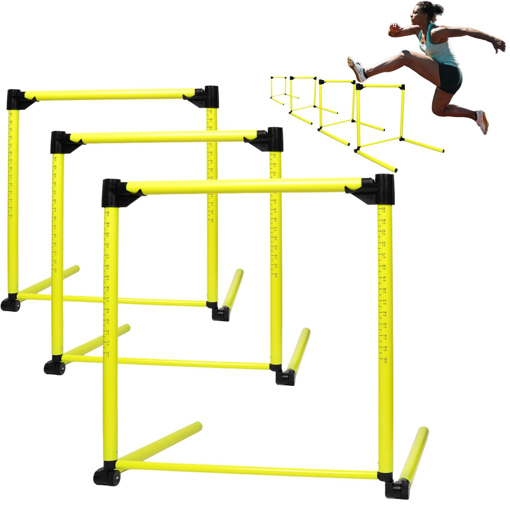 Nbguigdstr 3Pcs Hurdles Training Equipment, Adjustable Height Hurdles Track And Field, Agility Speed Jumping Training Equipment