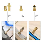 Yasi Bicycle Presta Schrader Valve Adaptor, 16Pcs Brass Bike Pump Adapters, Ball Pump Needle, Balloon Inflatable Toys Nozzle Inf