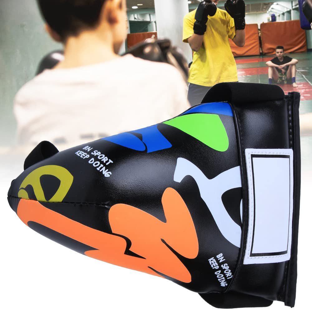 Spyminnpoo Children Groin Protector, Graffiti Jockstrap Groin Guard Gear For Boxing Sanda Taekwondo Muay Thai Training (Black)