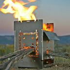 Firebox Bushcraft Camp Stove Kit - Wood Burning/Multi Fuel - Collapsible/Folding - Portable Campfire - Model Gen 2 5 Inch / G2-5