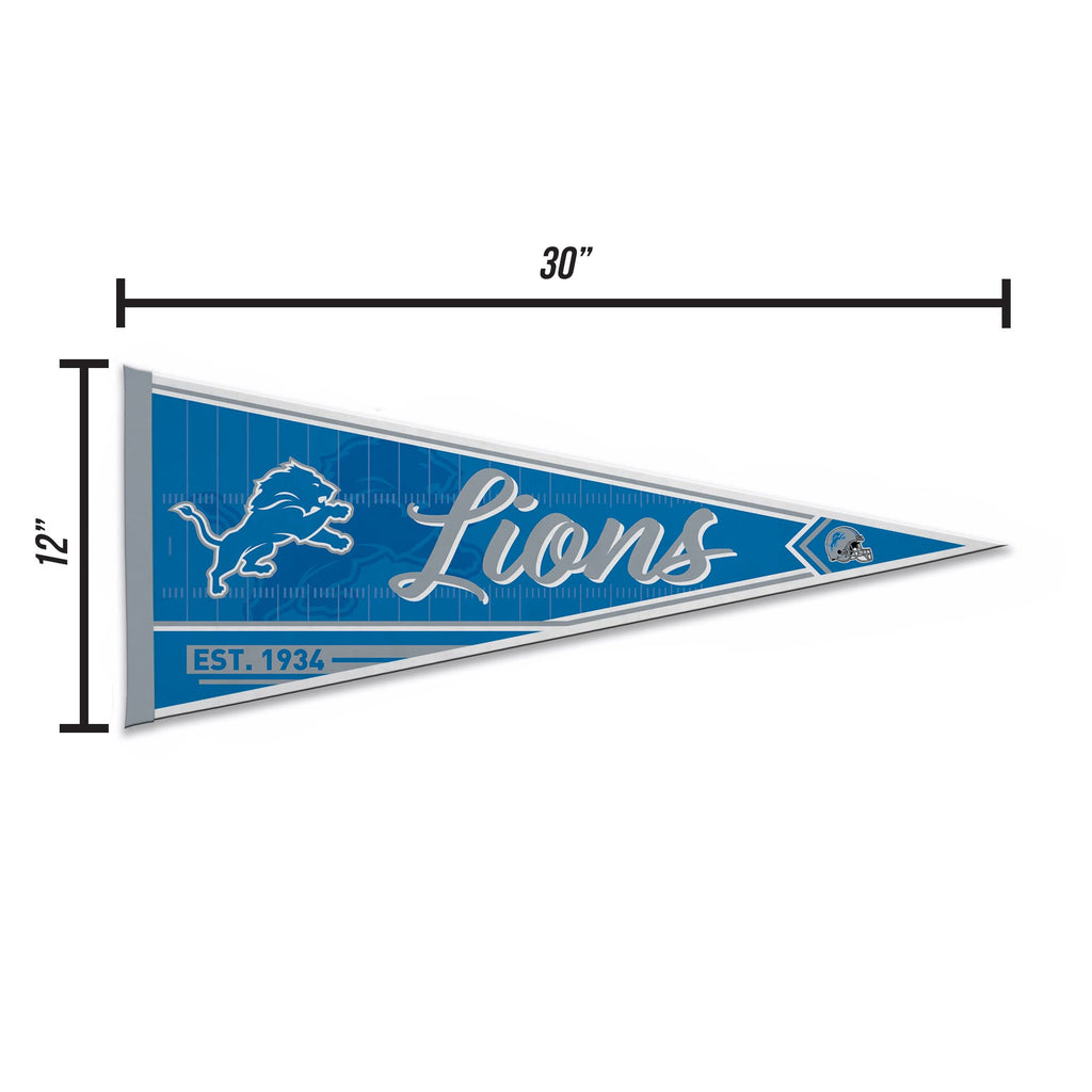 Rico Industries Nfl Football Detroit Lions Classic 12'' X 30'' Felt Wall D  Cor Pennant - Great For Home/Bed Room/Man Cave D  Co
