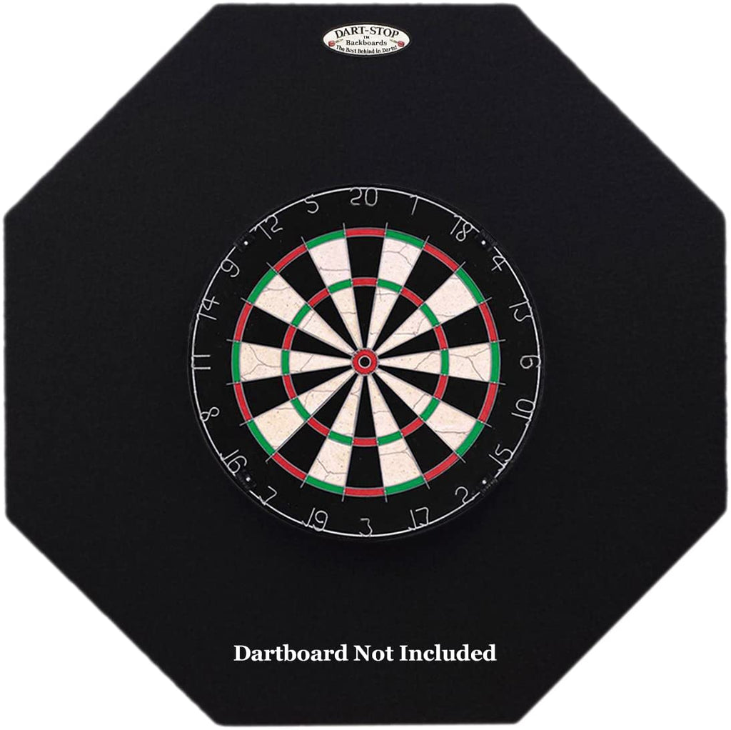 Dart-Stop 36 Inch Black Octagon Pro Dart Board Back Board  Wall Protector  Dartboard Surround