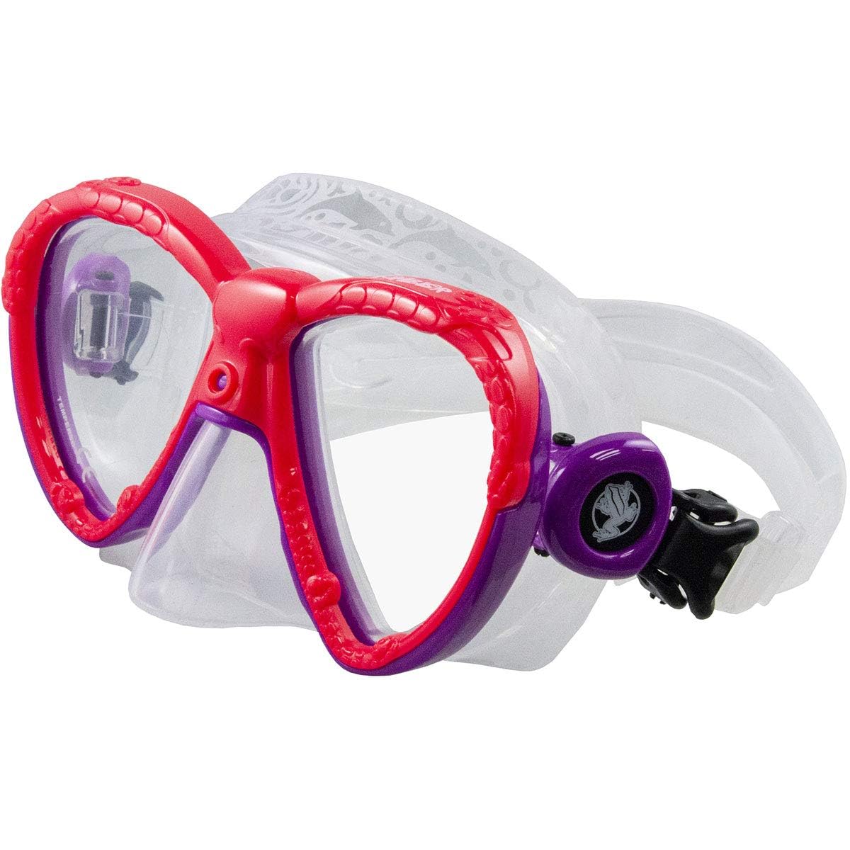 Akona Tobago Scuba And Snorkeling Dive Mask With Clear Silicone Skirt And Single Tempered Lens - Blue