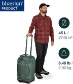 Osprey Sojourn 22/45L Wheeled Travel Backpack with Harness, Koseret Green