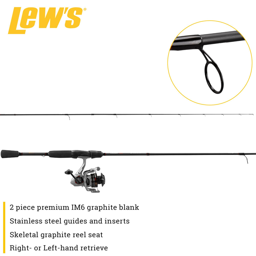 Lew'S Laser Lsg Speed Spin Spinning Reel And Fishing Rod Combo, Im6 Graphite Blank Fishing Rod, Right Or Left-Hand Retrieve, Spl