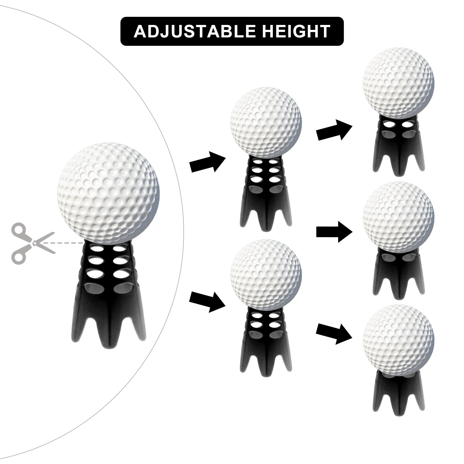 Eromap Golf Simulator Tees, 18 Pcs Indoor Golf Tees Golf Mat Tees Plastic Golf Tees Practice Golf Tees Perfect For Turf And Driv
