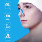 Hurdilen Swimming Nose Clip, Swim Nose Clip With Waterproof Silica Gel For Kids (Age 7+) And Adults,14 Packs,Multi-Color (Pure C