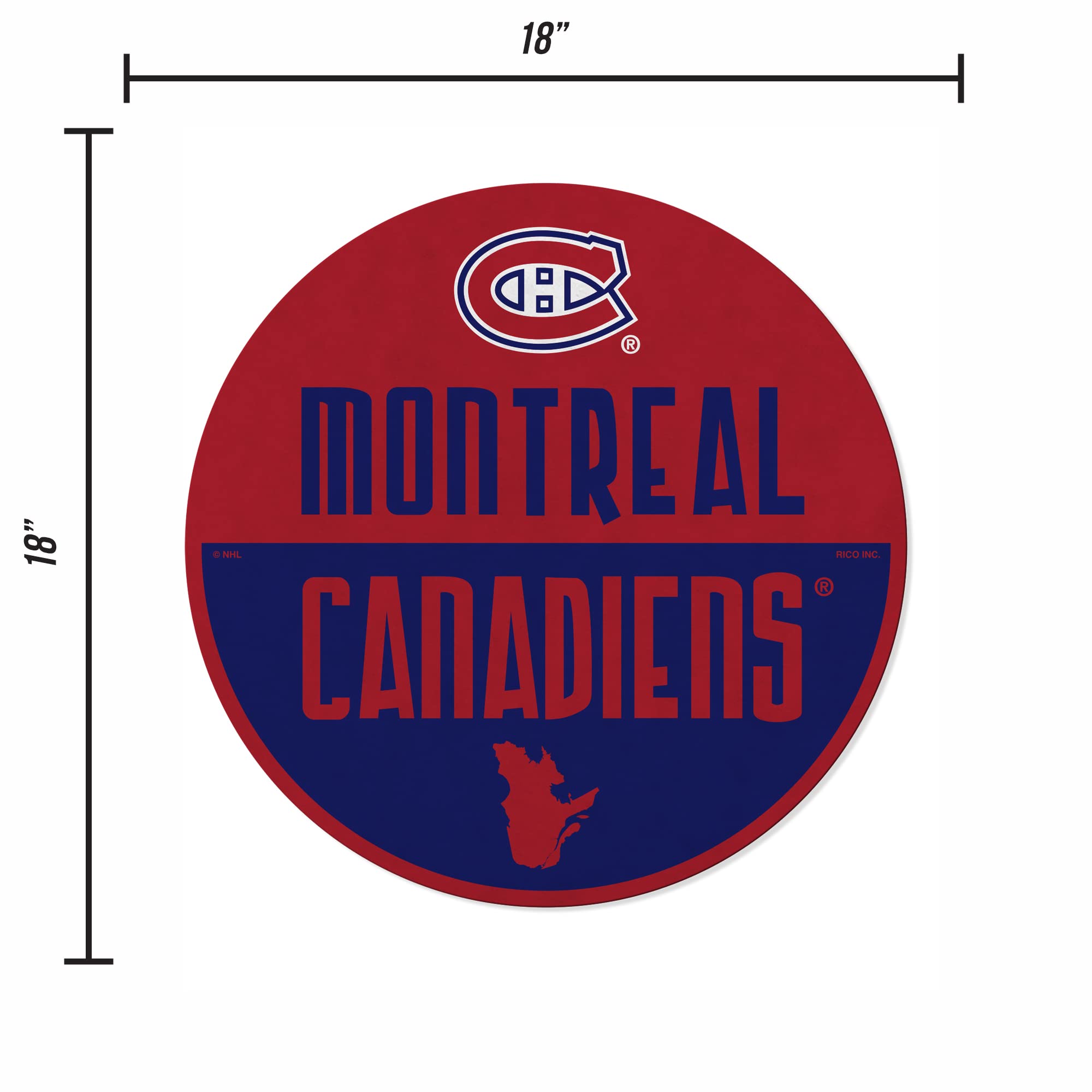 Rico Industries Nhl Montreal Canadiens Classic Shape Cut Pennant - Home And Living Room D  Cor - Soft Felt Ez To Hang