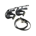 1 Pair Bike Pedals with Toe Clip and Strap, Plastic Bicycle Pedal Foot Cover, for MTB and Road Bike