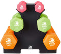 Kakss Neoprene Dumbbell With Stand (Multicolor) 18 Kg (1Kg + 3Kg + 5Kg Set)