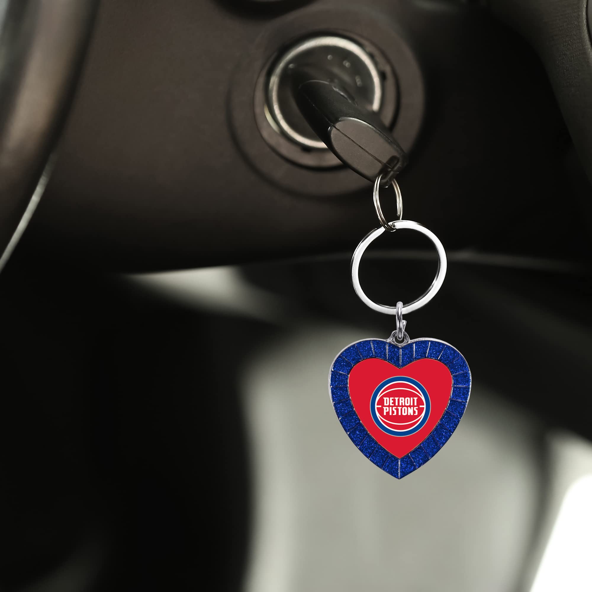 Rico Industries Ncaa Jackson State Tigers Ncaa Rhinestone Heart Colored Keychain, Navy, 3-Inches In Length