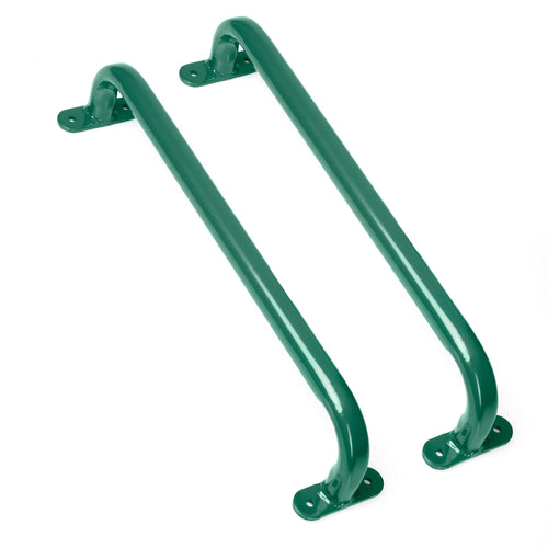 17 Inch Playground Accessories Metal Safety Handles - Long Green Grab Handle Bars for Playset Ladder, Jungle Gym, Monkey Bars, S