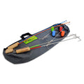 Firebuggz Family Fun Pak Marshmallow And Weiner Roasting Sticks. Set Includes 2-Fire Fishing Poles, 2-Crank Eez Campfire Roaster