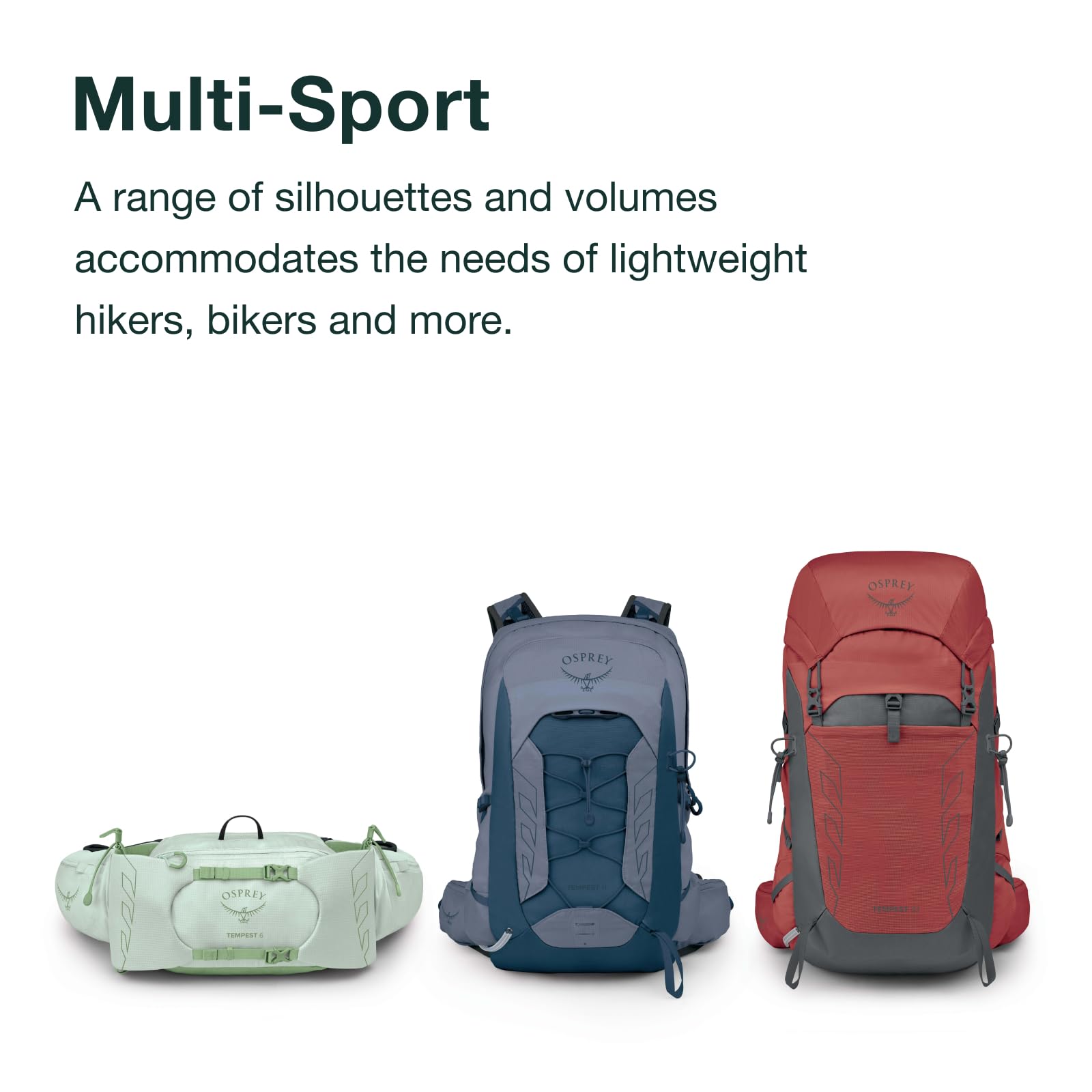 Osprey Tempest 33L Womens Lightweight Hiking Backpack - Daypack for Travel & Camping, Red Pampas/Coal Grey