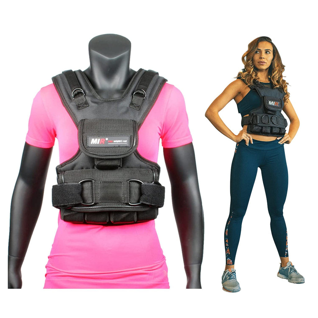 MIR 30lbs Women Adjustable Weighted Vest,Black