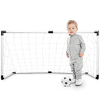 K-Roo Sports 2-Pack Youth Soccer Goals With Soccer Ball And Pump | Portable Goals With Nets And 6'' Ball With Pump | Kids Activi