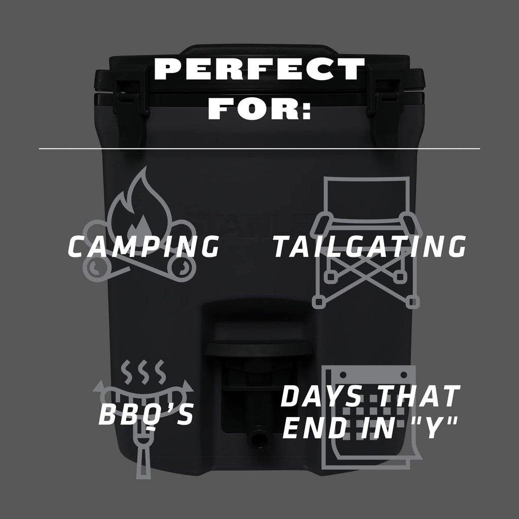 Stanley Adventure Fast Flow Water Jug 2 Gallon Leakproof Ice Water Dispenser Insulated Beverage Cooler Easy Pour Spigot and Latc
