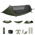 Etrol Camping Hammock With Mosquito Net,3 In 1 Function Parachute Portable Hammock,Double & Single Hammocks Tent For Travel Outd