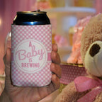 Victorystore Can And Beverage Coolers - Custom Baby Shower,A Baby Is Brewing Baby Girl Design, Set Of 12