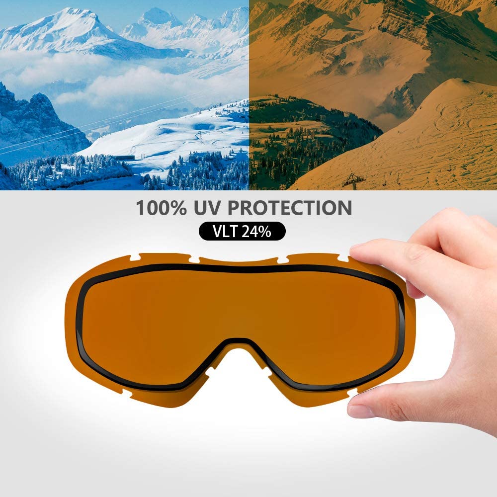 Outdoormaster Otg Ski Goggles - Over Glasses Ski/Snowboard Goggles For Men, Women & Youth - 100% Uv Protection (Pattern Frame +