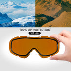 Outdoormaster Otg Ski Goggles - Over Glasses Ski/Snowboard Goggles For Men, Women & Youth - 100% Uv Protection (Pattern Frame +