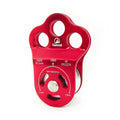 EMMRAGNO 30KN Climbing Single Pulley Climbing Three Hole Hitch Pulley Climbing Bearing Pulley, Hauling Pulley for Rock Climbing,