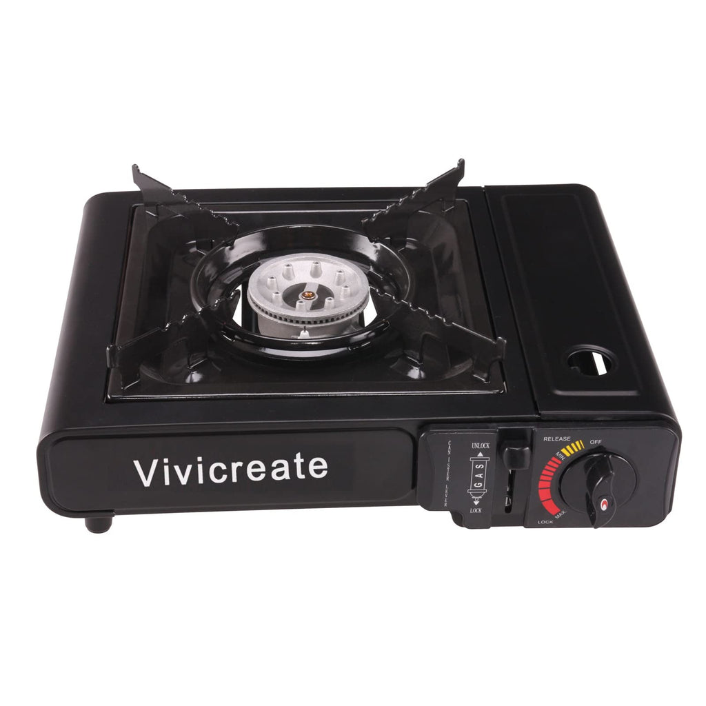 Vivicreate 8500 Btu Portable Butane Gas Stove For Camping Cooking Outdoor, Lightweight Portable Stove Burner With Auto Ignition,