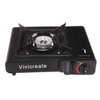 Vivicreate 8500 Btu Portable Butane Gas Stove For Camping Cooking Outdoor, Lightweight Portable Stove Burner With Auto Ignition,