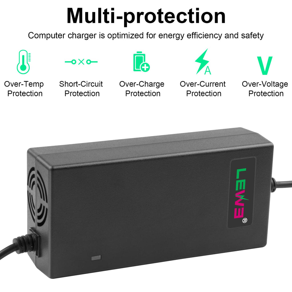Tree.Nb 54.6V 2A Charger For 48V Electric Bike.Scooter 48 Volt 13S Lithium Battery Pack Charger With Dc 5.5Mm Round Connector