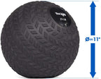 Yes4All 25 Lbs Slam Ball For Strength, Power Workout - Fitness Exercise Ball With Grip Tread & Durable Rubber Shell (25 Lbs, Bla