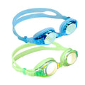 Aegend 2 Pack Kids Goggles, Swimming Goggles for Kids Age 4-16 Boys and Girls Youth, Anti-Fog Pool Goggles, Blue Light & Green