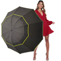Kalolary 62 Inch Extra Oversize Large Compact Golf Umbrella,Double Canopy Vented Windproof Waterproof Stick Umbrellas For Women 