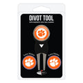 Team Golf NCAA Clemson Tigers Divot Tool Pack With 3 Golf Ball Markers Divot Tool with 3 Golf Ball Markers Pack, Markers are Rem