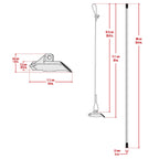 Shelterlogic 4-Piece Easy Hook Anchor Kit With 4 Cable Clamps And Driving Rod, 42-Inch,Silver