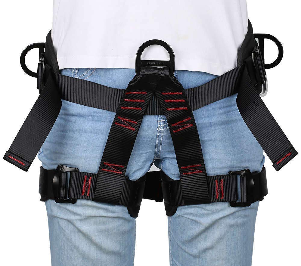 Handacc Climbing Belts, Thicken Professional Half Body Safety Belt Climbing Gear For Mountaineering, Tree Climbing, Fire Rescue,