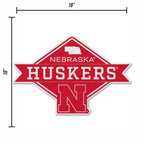 Rico Industries Ncaa Nebraska Cornhuskers Diamond Shape Cut Pennant - Home And Living Room D  Cor - Soft Felt Ez To Hang