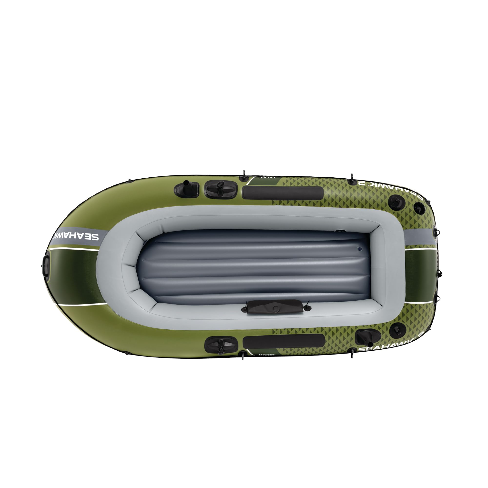 Intex 66332Ep Seahawk 2 Inflatable Boat Set: Includes Deluxe 48In Aluminum Oars And High-Output Pump - Superstrong Pvc - Fishing