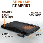 Heated Stadium Seats For Bleachers With Back Support - Usb Battery Included - Upgraded 3 Levels Of Heat - Foldable Chair - 4 Poc