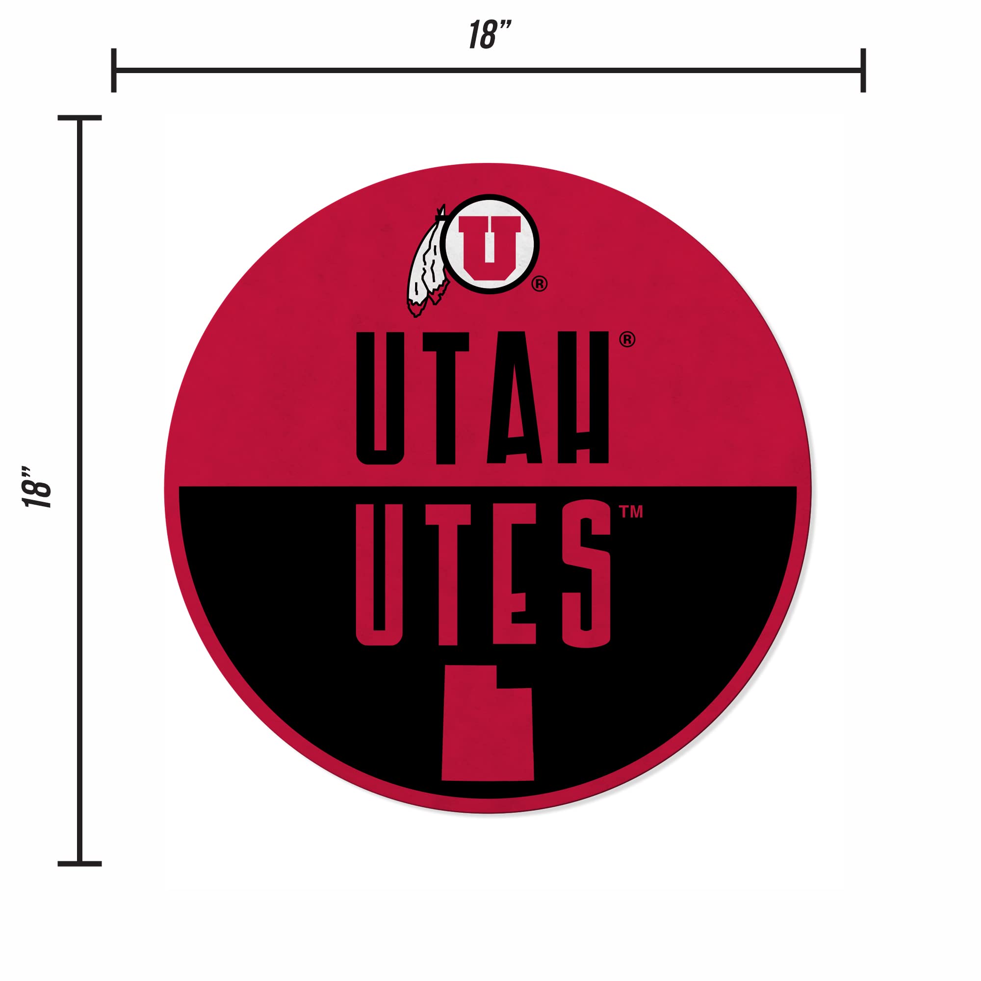 Rico Industries Ncaa Utah Utes Classic Shape Cut Pennant - Home And Living Room D  Cor - Soft Felt Ez To Hang