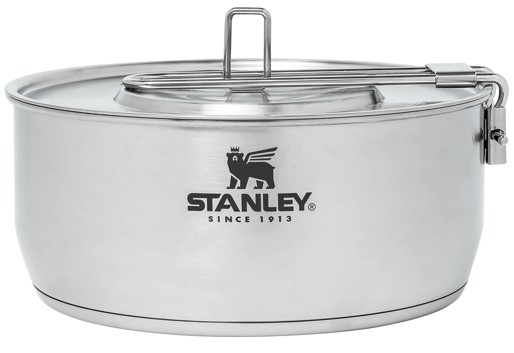 STANLEY Even Heat Essential Pot Set, 4Piece Camping Cookware Set with Stainless Steel Pots and Pans, Utensils, Lids, and Cookin