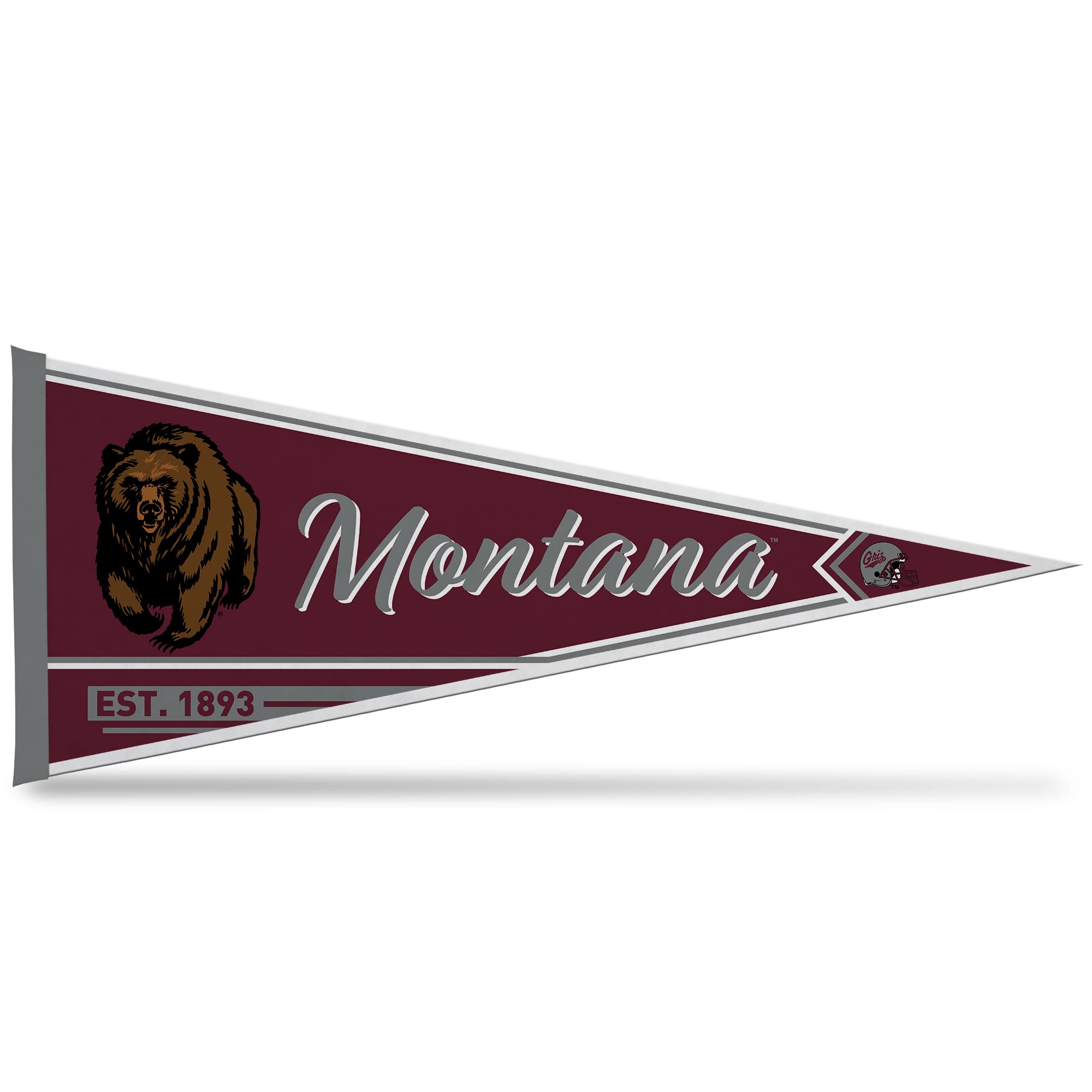 Rico Industries Ncaa Montana Grizzlies Classic 12'' X 30'' Felt Wall D  Cor Pennant - Great For Home/Bed Room/Man Cave D  Cor
