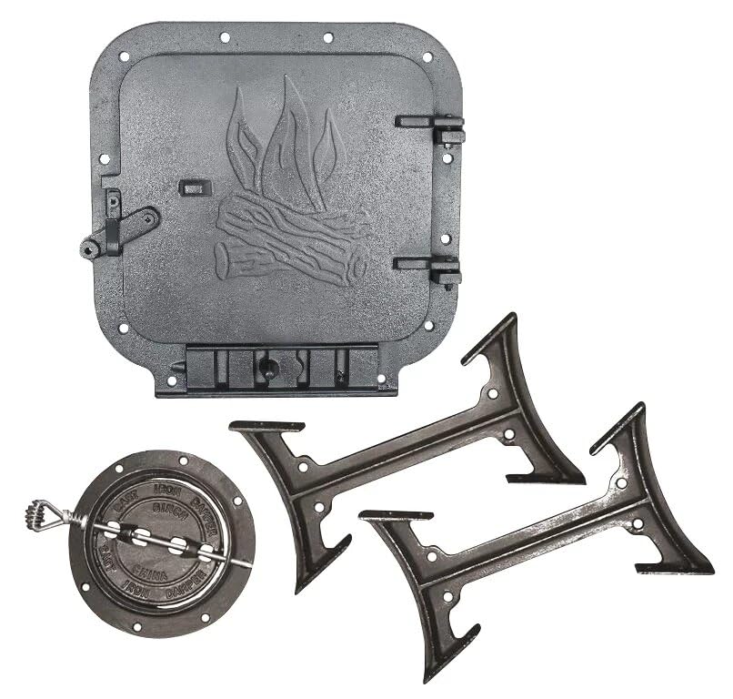 Us Stove Company Bsk2000 Heavy Duty Camp Stove Kit, Black, Medium
