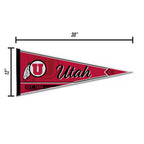 Rico Industries Ncaa Utah Utes Classic 12'' X 30'' Felt Wall D  Cor Pennant - Great For Home/Bed Room/Man Cave D  Cor