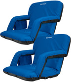 Driftsun Extra Wide Deluxe Reclining Stadium Seat, Bleacher Chair With Back Support, Folding Sport Chair Reclines Perfect For Bl