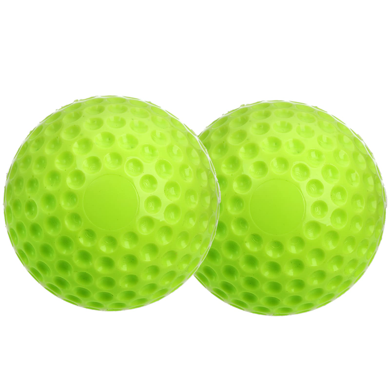 Tebery 12 Pack Green Dimpled Baseballs, 9-Inch Pitching Machine Baseballs For Hand-Eye Coordination, Hitting And Fielding Practi