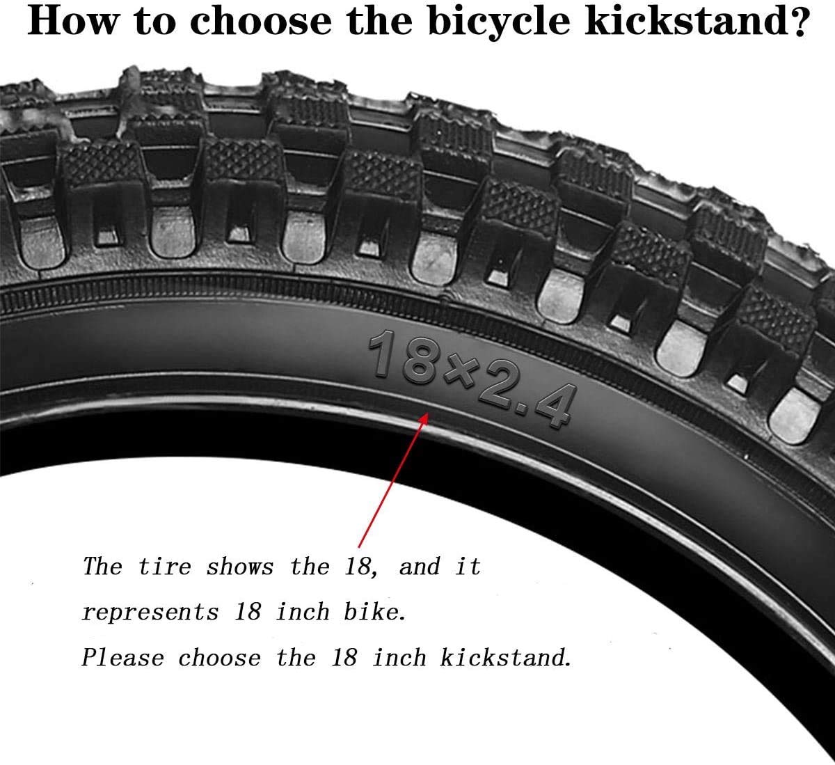 Kickstand For 16 18 20 Inch Kids Bicycle, Bike Kickstand Center Mount Adjustable Aluminum Alloy Kick Stands For 16-20 Inch Kids