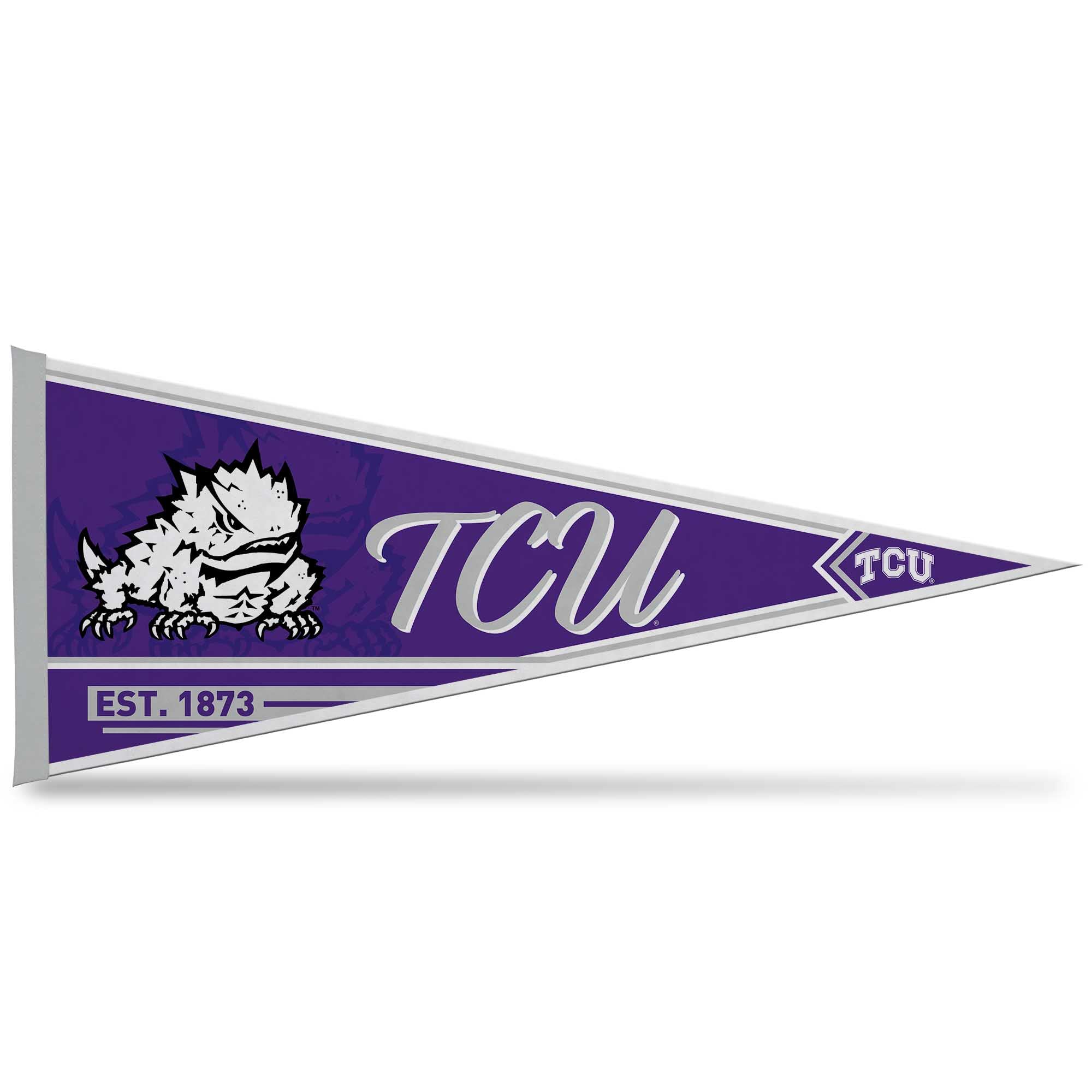 Rico Industries Ncaa Tcu Horned Frogs Classic 12'' X 30'' Felt Wall D  Cor Pennant - Great For Home/Bed Room/Man Cave D  Cor