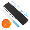 Kazheon Disc Golf Retriever Pole 16ft with Durable Stainless Steel Frame Hooks & Carry Bag, Extendable Golf Accessories Grabber 