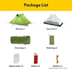 Lanshan Ultralight Tent 3-Season Waterproof Backpacking Tent For 2 Person Camping, Climbing, Hiking, Travelling, Mountaineering,