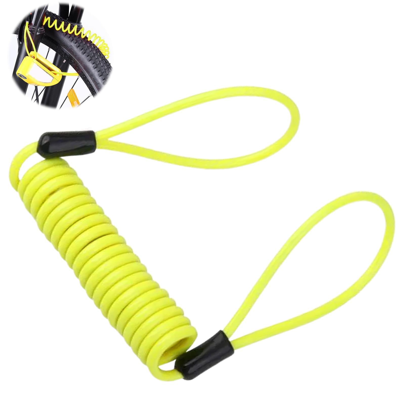 1PCS Motorcycle Disc Lock Reminder Cable Yellow Disc Lock Reminder Cable for Motorcycle Alarm Discs Brake Locks Warning Cables A